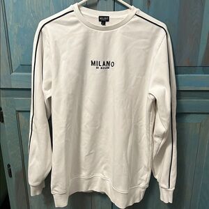 Milano Di Rouge Cream Sweatshirt with Black Accents